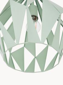 Lámpara de techo Carlton, estilo escandinavo, Pantalla: acero pintado, Anclaje: acero pintado, Cable: plástico, Verde menta, Ø 31 x Al 40 cm