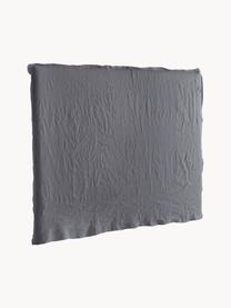 Cabecero de lino Palma, Tapizado: 100% lino, Tejido gris oscuro, An 160 x Al 122 cm