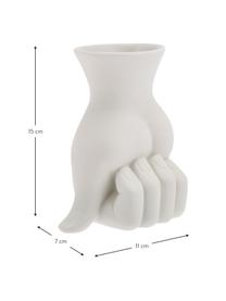 Malá porcelánová váza Marcel, Porcelán, Bílá, Š 11 cm, V 18 cm