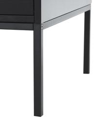 Commode à tiroirs Adam, Bois de pin, noir laqué, larg. 94 x haut. 93 cm