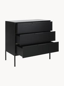 Commode en pin Adam, Noir, larg. 94 x haut. 93 cm