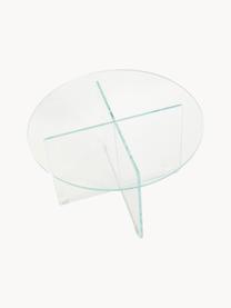 Mesa de centro redonda con tablero de vidrio Iris, Vidrio templado, Transparente, Ø 60 cm