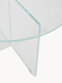 Mesa de centro redonda con tablero de vidrio Iris, Vidrio templado, Transparente, Ø 60 cm