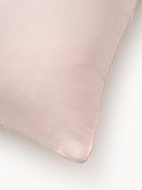 Funda de almohada de satén Yuma, Rosa, An 45 x L 110 cm