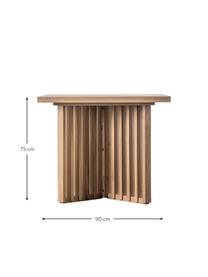 Tavolo in legno di quercia Okayama, 90 x 90 cm, Legno di quercia, Marrone chiaro, Larg. 90 x Prof. 90 cm