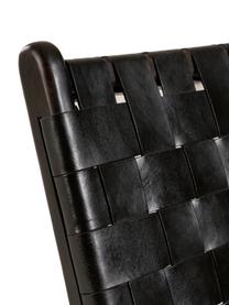 Fauteuil lounge en cuir Calixta, Noir