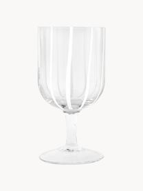 Ručně foukané sklenice na červené víno Mizu, 2 ks, Sklo, Transparentní, bílá, Ø 8 cm, V 15 cm, 350 ml