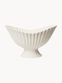 Coupe décorative en grès Fountain, larg. 41 cm, Grès cérame, Blanc cassé, larg. 41 x haut. 24 cm