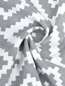 Kissenhülle Miami mit grafischem Muster, 100% Baumwolle, Hellgrau, B 45 x L 45 cm