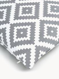 Kissenhülle Miami mit grafischem Muster, 100% Baumwolle, Hellgrau, B 45 x L 45 cm