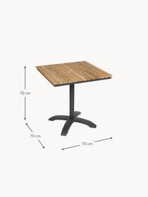 Záhradný bistro stôl Mood, Tíkové drevo, antracitová, Š 70 x V 70 cm