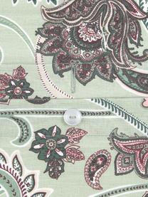 Baumwoll-Bettwäsche Liana in Grün mit Paisley-Muster, Webart: Renforcé Fadendichte 144 , Grün, Mehrfarbig, 200 x 200 cm + 2 Kissen 80 x 80 cm