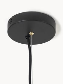 Grote hanglamp Spike, Lampenkap: gecoat metaal, Fitting: geborsteld metaal, Zwart, goudkleurig, Ø 90 x H 69 cm