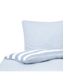Flanelová obojstranná posteľná bielizeň Dora, Biela, svetlomodrá