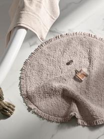 Alfombrilla de baño redonda Loose, 100% algodón, Beige, Ø 70 cm