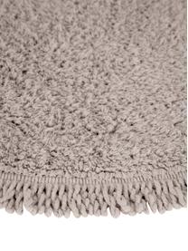 Tapis de bain rond en coton Loose, 100 % coton, Beige, Ø 70 cm