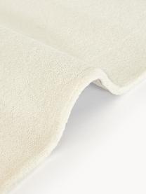 Handgetuft laagpolig wollen vloerkleed Ezra, Onderzijde: 70% katoen, 30% polyester, Crèmewit, B 160 x L 230 cm (maat M)