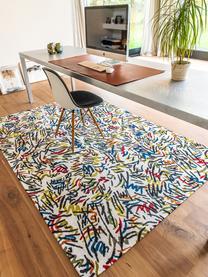 Vloerkleed Street Graph met grafisch patroon, 100% polyester, Meerkleurig, B 100 x L 140 cm (maat XS)