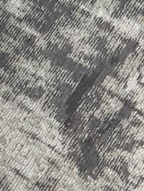 Passatoia vintage in cotone tessuto a mano Luise, Retro: 100% cotone, Tonalità grigie e bianche, Larg. 80 x Lung. 250 cm