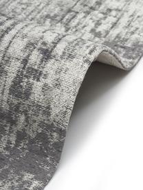 Ręcznie tkany chodnik z bawełny w stylu vintage Luise, Szary, odcienie bieli, S 80 x D 250 cm