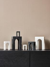 Marmor-Buchstützen Arkis, 3er-Set, Marmor, Weiss, marmoriert, Set mit verschiedenen Grössen