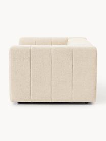 Modulares Bouclé-Sofa Lena (3-Sitzer), Bezug: Bouclé (93 % Polyester, 6, Gestell: Buchenholz, Spanplatte, H, Bouclé Hellbeige, B 211 x T 106 cm