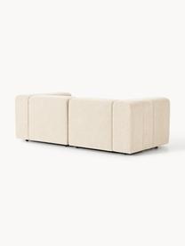 Divano componibile 3 posti in bouclé Lena, Rivestimento: bouclé (93% poliestere, 6, Struttura: legno di faggio, truciola, Piedini: plastica, Bouclé beige chiaro, Larg. 211 x Prof. 106 cm