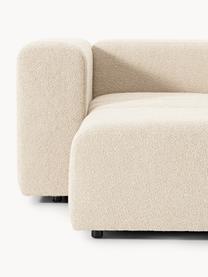 Modulares Bouclé-Sofa Lena (3-Sitzer), Bezug: Bouclé (93 % Polyester, 6, Gestell: Buchenholz, Spanplatte, H, Bouclé Hellbeige, B 211 x T 106 cm