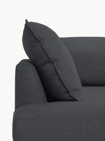 Narożna sofa modułowa Tribeca, Tapicerka: 100% poliester Dzięki tka, Stelaż: lite drewno sosnowe z cer, Nogi: lite drewno sosnowe z cer, Antracytowa tkanina, S 356 x G 195 cm, lewostronna