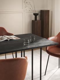 Table en bois de manguier Luca, tailles variées, Bois de manguier, noir laqué, larg. 160 x prof. 90 cm