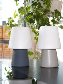 Lámpara de mesa LED a pilas No. 1, Plástico, Blanco, gris, Ø 7 x Al 12 cm