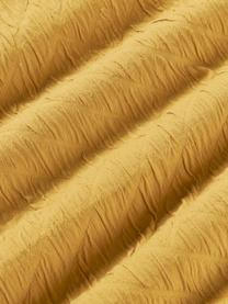 Taie d'oreiller en coton avec surface texturée et ourlet Jonie, Jaune moutarde, larg. 50 x long. 70 cm