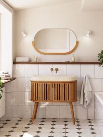 Lavabo con mueble de madera de teca Rokia, Beige claro, madera de teca, An 95 x Al 90 cm