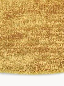 Tapis rond en viscose tissé main Jane, Jaune soleil, Ø 115 cm (taille S)