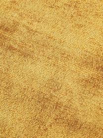 Alfombra redonda artesanal de viscosa Jane, Parte superior: 100% viscosa, Reverso: 100% algodón, Amarillo sol, Ø 115 cm (Tamaño S)