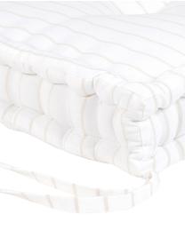 Cuscino sedia a righe Ludmilla, Beige, bianco crema, Larg. 45 x Lung. 45 cm