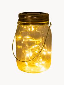 Solar Außentischlampe Nanay, 3 Stück, Lampenschirm: Glas, Deckel: Kunststoff, Griff: Metall, Silberfarben, Transparent, Ø 8 x H 13 cm