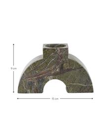 Svietnik z mramoru Arch Thick, Mramor, Zelená, Š 9 x V 15 cm