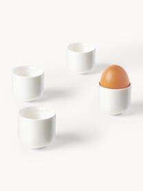 Porcelánové stojany na vajíčka Nessa, 4 ks, Vysoce kvalitní porcelán, Tlumeně bílá, lesklá, Ø 5 cm, V 5 cm