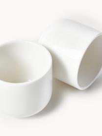 Porcelánové stojany na vajíčka Nessa, 4 ks, Vysoce kvalitní porcelán, Tlumeně bílá, lesklá, Ø 5 cm, V 5 cm