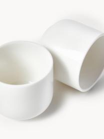 Portauova in porcellana Nessa 4 pz, Porcellana a pasta dura di alta qualità, Bianco latte lucido, Ø 5 x Alt. 5 cm