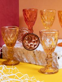 Set 6 bicchierini con motivo strutturato Shades, Vetro, Tonalità gialle, Ø 5 x Alt. 11 cm
