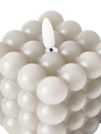 Bougie LED à piles avec flamme vacillante Bolle, Cire, plastique, Gris, larg. 8 x haut. 10 cm