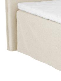 Letto boxspring premium Violet, Materasso: a molle insacchettate a 7, Piedini: legno di faggio massiccio, Beige, 200 x 200