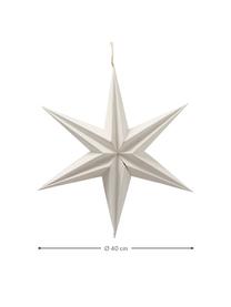 Estrella artesanal para colgar Cassie, Papel reciclado, Off White, Ø 40 x Al 54 cm