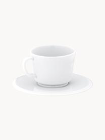 Handgefertigte XS Porzellan-Kaffeetassen Vitruv mit Untertassen, 2 Stück, Porzellan, Weiß, Ø 12 x H 6 cm, 150 ml