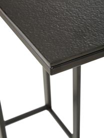 Table d'appoint design industriel Edge, Plateau : noir Structure : noir, mat, larg. 45 x haut. 62 cm