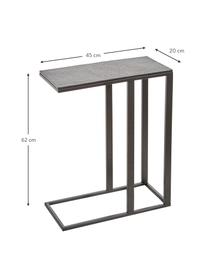 Pomocný stolík v industriálnom dizajne Edge, Stolová doska: čierna Konštrukcia: matná čierna, Š 45 x V 62 cm