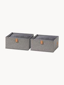 Set 2 scatole Premium, Grigio scuro, marrone, Larg. 30 x Prof. 30 cm