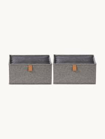 Cajas Premium, 2 uds., Gris oscuro, marrón, An 30 x F 30 cm